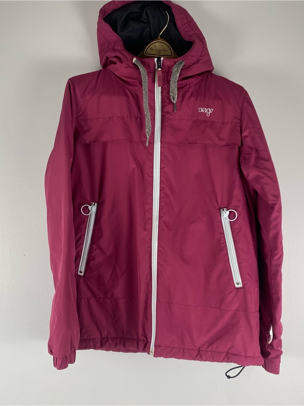 Orage Women’s M Burgundy Hooded Insulated Thin Ski Jacket Snowboard Coat